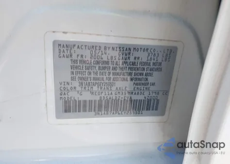 2014 Nissan Sentra Fe+ S/Fe+ Sv/S/Sl/Sr/Sv z USA, uszkodzony, nr VIN 3N1AB7AP6EY259501